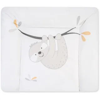 Julius Zöllner® Wickelauflage Softy 75x75 cm - weiche Wickelunterlage - Baby Wickeltischauflage - Folie, wasserdicht & abwischbar - Made in Germany - OEKO-TEX Standard 100 - kleines Faultier