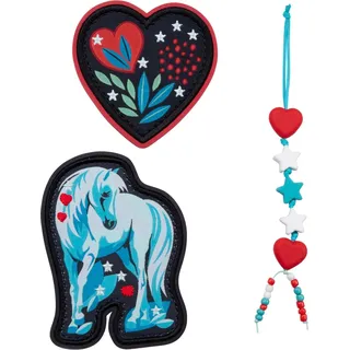 Scout Schulranzen-Zubehör Funny Snaps Move 3er Set White Unicorn mehrfarbig - Bunt
