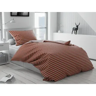 Baumwoll-Bettwäsche Caprivi braun Knopf Bettwäsche-Dimension: 70 x 90 cm | 140 x 220 cm - Braun