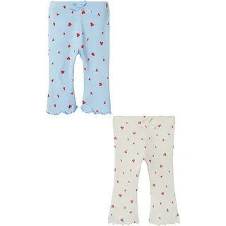 Hose 2er-Set modische Schlaghose Flared Fit | - Blau