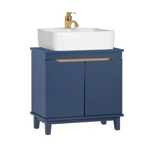 SoBuy Waschbeckenunterschrank 60 x 59 x 30 cm Blau
