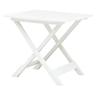 Gartentisch Klappbar, Balkonmöbel, Wetterfest, Garten Tisch, Balkontisch, Terrassentisch, Gartenmöbel, Garten Tisch, Tisch Für Garten, Weiß 79 x 72 x 70 cm Kunststoff - Weiß