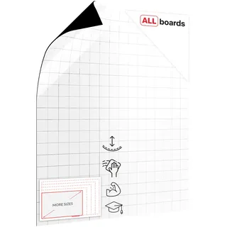 ALLboards magnetische Whiteboardfolie Kariert kariert 80,0 x 95,0 cm, 1 St.