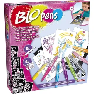 BloPens Carletto 3223519 - Lansay, BLOpens, Freizeit-Set Elfen, Airbrush-Pustestifte, Malset