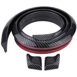 Spoilerlippe, Dachspoiler Universal, 1.5M Carbon Weichgummi Heckspoiler Wing Lip Aufkleber Passend für Die Meisten PKW und LKW (Schwarz)