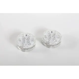 2-er Maxi LED Outdoor Teelichte Kunststoff Espira inkl. Fernbedienung 18x12x3 cm