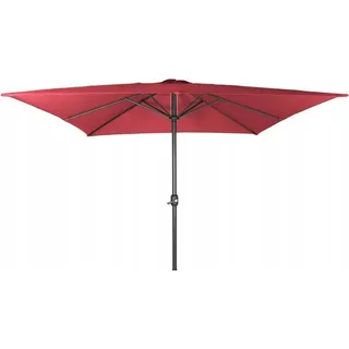 Linder Exclusiv Sonnenschirm, Gartenschirm Ø 250 cm, mit Kurbel,Rot - Rot