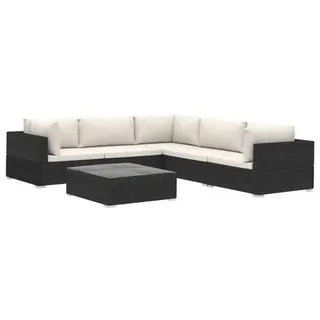 vidaXL Garten-Lounge-Set schwarz 46770