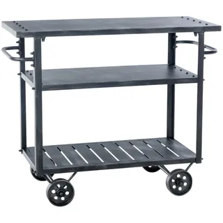 CLP Servierwagen Metall antik silber , 96x78x40 cm , Esszimmer, Servierwagen