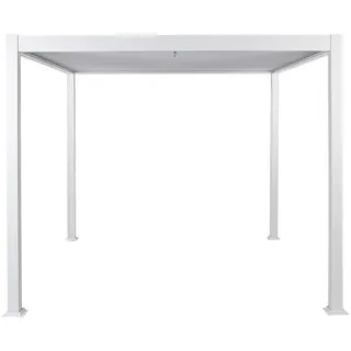 Beliani Garten Pergola 3,1 x 3,1 m Weiß