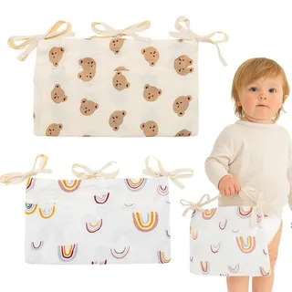 COYUN 2-in-1 Baby Kinderzimmer Organizer 2 Pcs Hängend Babybett Aufbewahrungstasche Windeln Babybetttasche Verstellbarer Kinderzimmer Hängender Bett Organizer zum Aufhängen