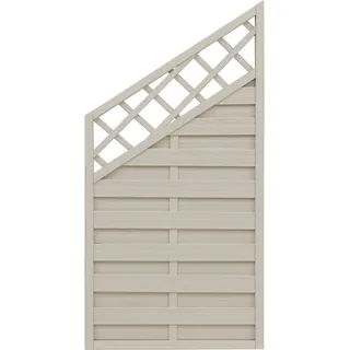 Sichtschutzzaun-Element Country Cream lasiert 180 cm x 120/90 cm