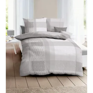 Kaeppel Biber Bettwäsche Gala silber 135x200 cm + 80x80 cm - Silber