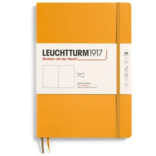Leuchtturm1917 365633 Notizbuch Composition (B5), Softcover, 123 nummerierte Seiten, Rising Sun, Blanko