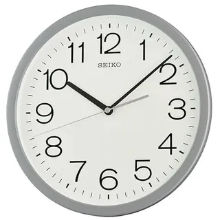 Seiko QXA847N 31 cm Quarz Wanduhr silber/weiß