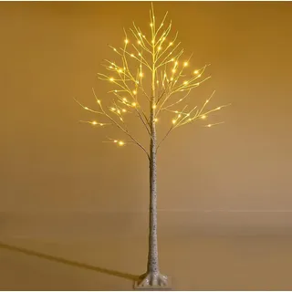 Costway Weihnachtsbaum, Künstlich mit warmweißen LED-Lichtern, Künstlicher Weihnachtsbaum