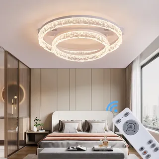 LED Deckenleuchte Fernbedienung/Handy-App Lichtfarbe einstellbar, LED fest integriert, Warm- bis Kaltweiß TY1303-40x60 weiß - Weiß