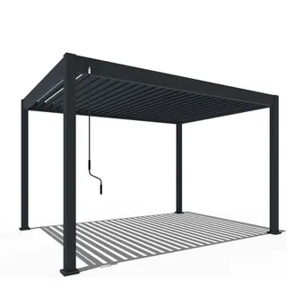 Weide Classic | Pergola Aluminium freistehend | 3 x 4 M | Lamellendach anthrazit - Grau