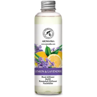 Raumduft Nachfüller Zitrone-Lavendel 200ml – Zitrusduft für Duftdiffusor | Raumduft Nachfüller mit natürlichen ätherischen Ölen, Lufterfrischer, - Lavendelduft - für Haus, Bad, Büro, Boutique