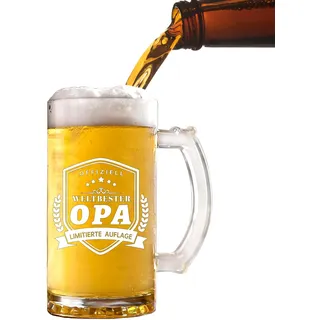 Wzczf Opa-Geschenke, Vatertagsgeschenk, Bierglas Personalisierte Geschenke, Ruhestand Geschenk, Bierliebhabergeschenke, Lustige Geschenk für Opa Geburtstag Jahrestag Vatertag