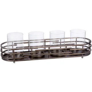 Casablanca by Gilde Windlicht Loft Metall Silberfarben