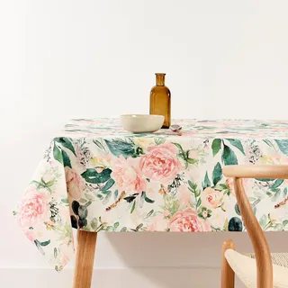 Belum Tischdecke mit Fleckenabweisend, Größe 100 x 80 cm, extraweich, Mehrfarbig, Stoff, 100% Bio-Baumwolle, Modell 0120-359