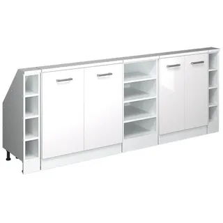 Vicco Dachschrägenschrank-Set Rion 210 x 81,6 x 46 cm Weiß