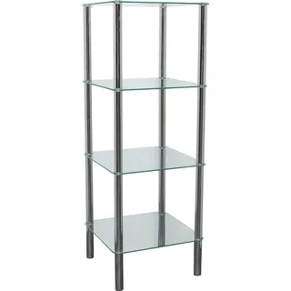 Haku-Möbel Bücherregal 39 x 39 x 107 cm Silber