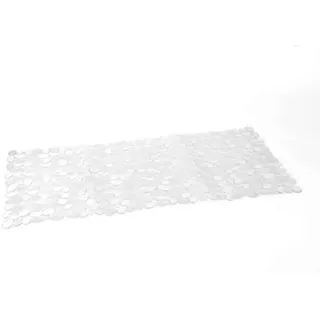 Gedy G-River Rutschfester Badewannenmatte mit Saugnäpfen, Maße: 35 x 70 cm, Badteppich aus Harz, transparente Oberfläche, Design R&E, hergestellt in Italien, maschinenwaschbar, 2 Jahre Garantie