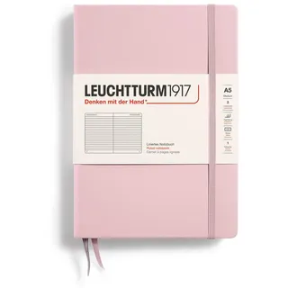 Leuchtturm1917 361573 Notizbuch Muted Colours (A5), 251 nummerierte Seiten, Puder, liniert