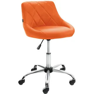 CLP Hocker Lederlook orange , Orange , Textil , 47x71x49 cm , Wohnzimmer, Sessel, Hocker & Hockerbänke, Sitzhocker