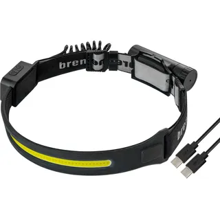Brennenstuhl SL 500 A LED Stirnlampe mit Sensor (Stirnlampe USB C mit Rotlicht, IP44, COB-LED, 500lm, max. 22h Leuchtdauer, Akku 18650 austauschbar)