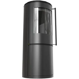 KRATKI Kaminofen Picard 9 kW Ø150 mm– freistehender Rundofen aus Stahl – TERMOTEC & Clean Glass – Ecodesign & BImSchV 2 – für Räume bis 120 m2