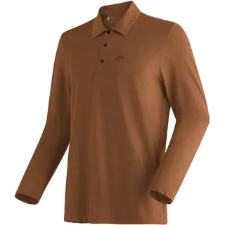 Maier Sports Long Pique Polo M rostbraun S