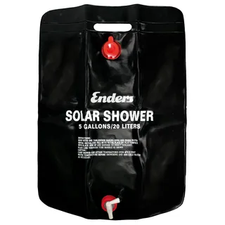 Enders® Solardusche 20 Liter, Außendusche, Campingdusche, Gartendusche, Reisedusche, mit Handbrause, mobil, Outdoor, inkl. 2 Meter Aufhängeriemen, #7497, Schwarz