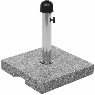 Mendler Sonnenschirmständer HWC-F92, Schirmständer Schirmhalter, Granit ~ 23kg eckig grau