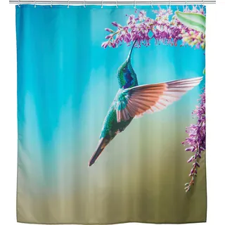 WENKO Duschvorhang "Managua" Breite 180 cm Höhe 200 cm, kolibri