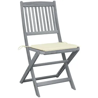 VidaXL 3064565, Terrasse, Gepolsterter Sitz, Akazienholz, Cremefarben, Polyester, 485 mm - Beige