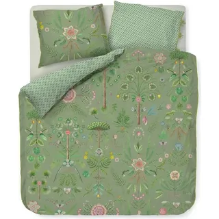 Pip Studio Bettwäsche Bamboleo Green Perkal 200 cm x 200 cm - Grün
