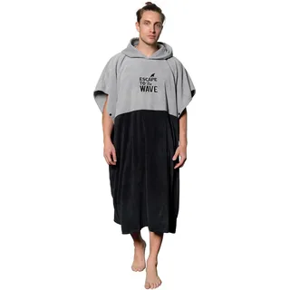Vulken Bademantel mit Kapuze, Surf Poncho für Umziehen Öffentlichkeit Herren L XL Groß Dick