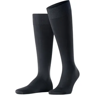 Kompressionsstrümpfe FALKE "Energizing Cotton", Herren, Gr. 45-46, schwarz (6370, schwarz navy), Materialmix, unifarben, Socken Kompressionsstrümpfe, mit definierter Kompression, aus Baumwolle, atmungsaktiv