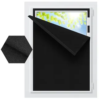 BKSAI Fenster Verdunkelung Dachfenster Leinenoptik Material-Upgrade für Faltenfreie Verdunklungsrollo ohne Bohren Verdunklungsstoff Meterware Blackout Rollo Innen Sonnenschutz Zuschneidbar