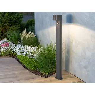 LED Wegeleuchte Anthrazit mit Bewegungsmelder, Wegbeleuchtung Gartenbeleuchtung - Grau