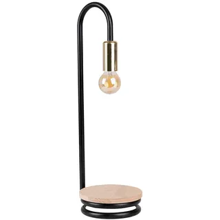 Tischleuchte , Schwarz , Metall , Boho , 14x43x17 cm , Lampen & Leuchten, Leuchtenserien