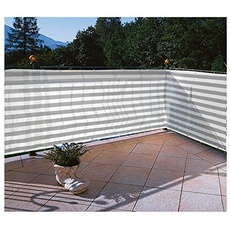 Bild Balkonsichtschutz 500 x 90 cm grau/weiß