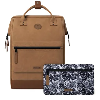 CABAIA Freizeitrucksack Rucksack mit Laptopfach Adventurer Vegan Nubuck Backpack 23L Moscow hellbraun - Hellbraun