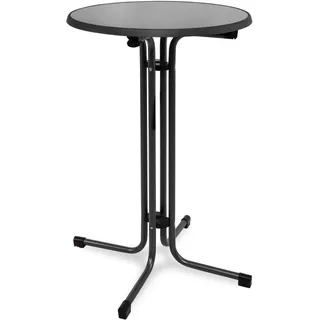 Beautissu Stehtisch Ø 70 cm höhenverstellbar klappbar Grau