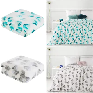 Eurofirany Design91 Decke Kuscheldecke weiche Wohndecke MIKROFASER 150X200 cm mit Motiv Muster Diamant (Minze)