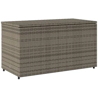 Gartenschrank Grau 110x55x60,5 cm Poly Rattan - Grau