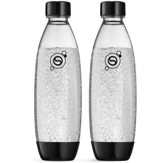 Sodastream 2 Flaschen PET-Flasche 1 l schwarz
